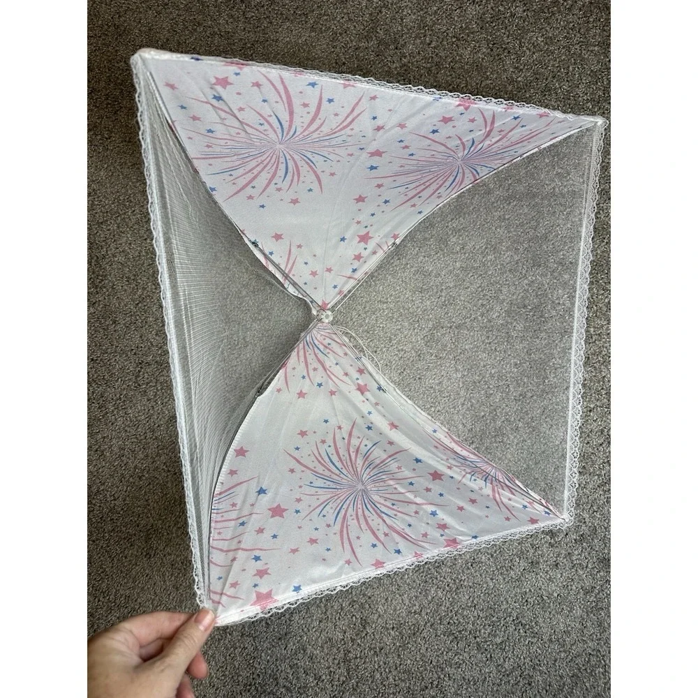 Set of 3 Patriotic Pop Up Mesh Food Covers 16